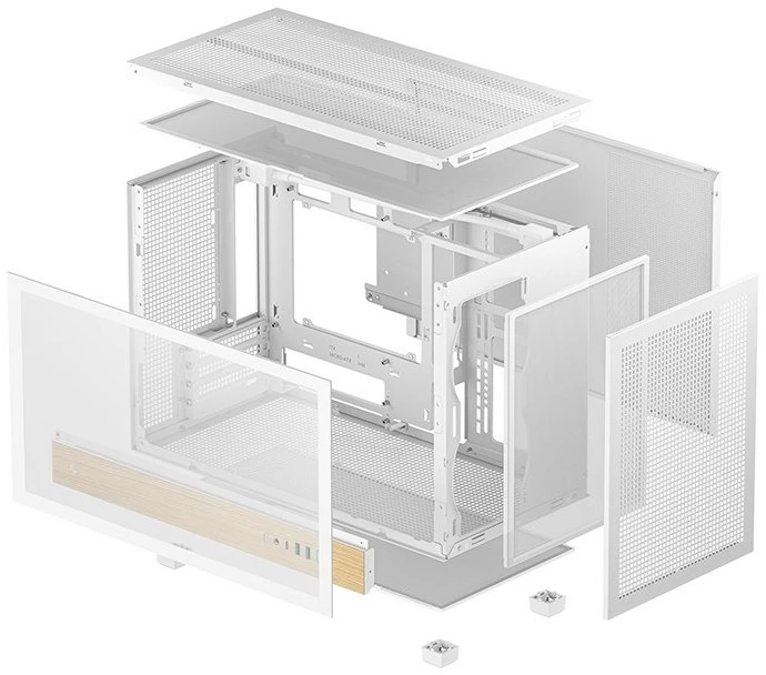 DeepCool CH260 WOOD korpusas, baltas