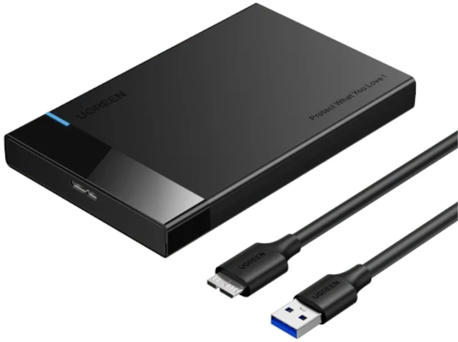UGREEN nešiojamas išorinis HDD korpusas 3.5" / 2.5" SATA SSD/HDD, USB 3.0, SATA III, UASP, 5 Gb/s (50422)