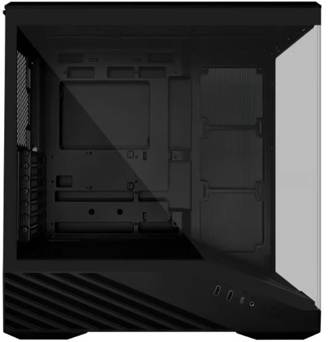 Lian Li Vector V100 PC-kompiuterio korpusas, Midi-Tower, ATX, RGB, Tempered Glass – juodos spalvos