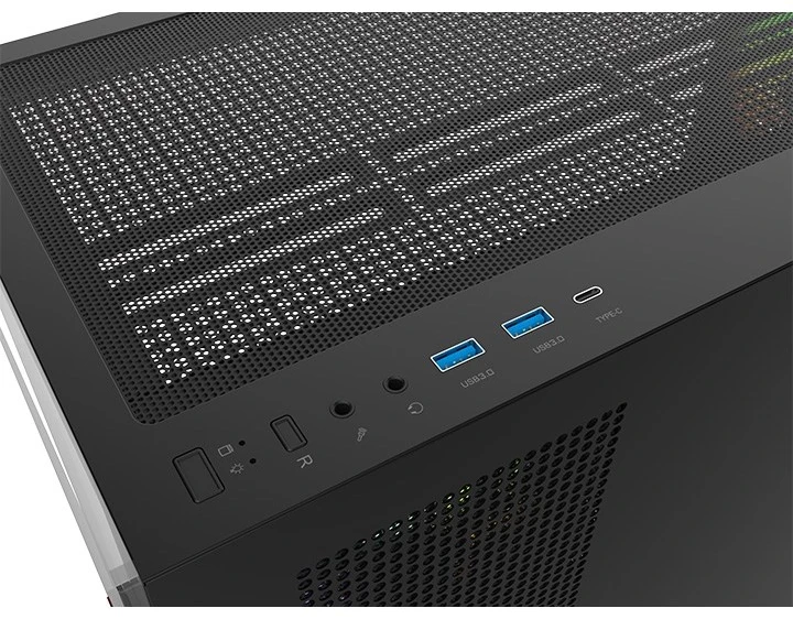 „Thermaltake View 270 Plus WS ARGB“, bokšto tipo korpusas - juodas/medinis, grūdintas stiklas x 2, medinė konstrukcija