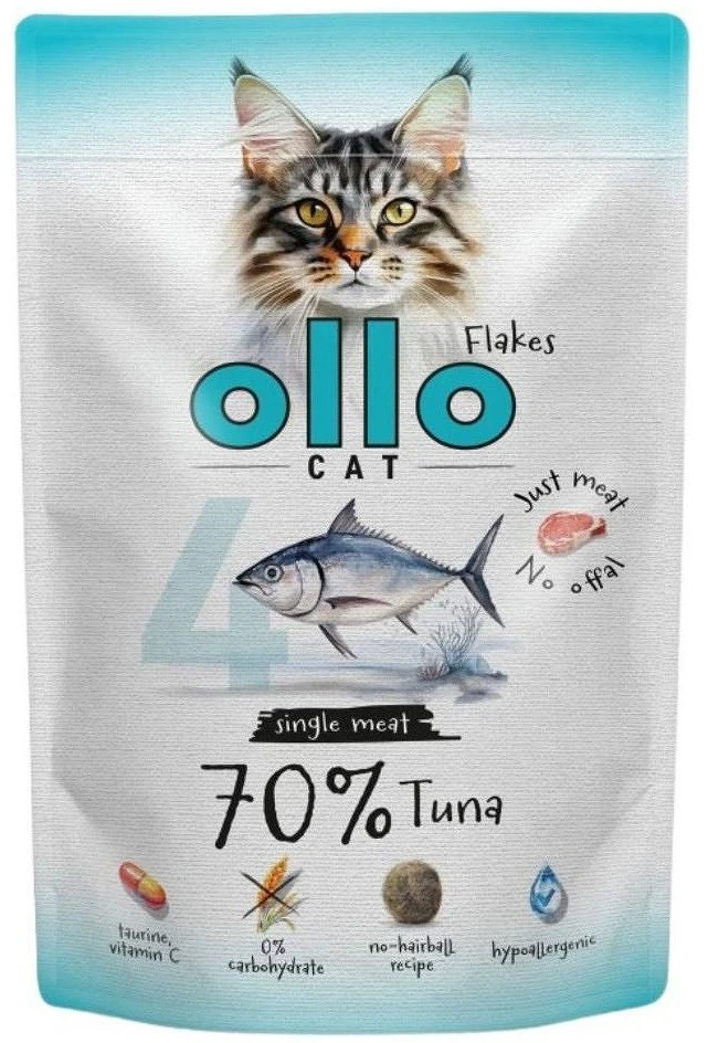 OLLO Cat No. 4 Tuna Mono - šlapias ėdalas katėms - 85g