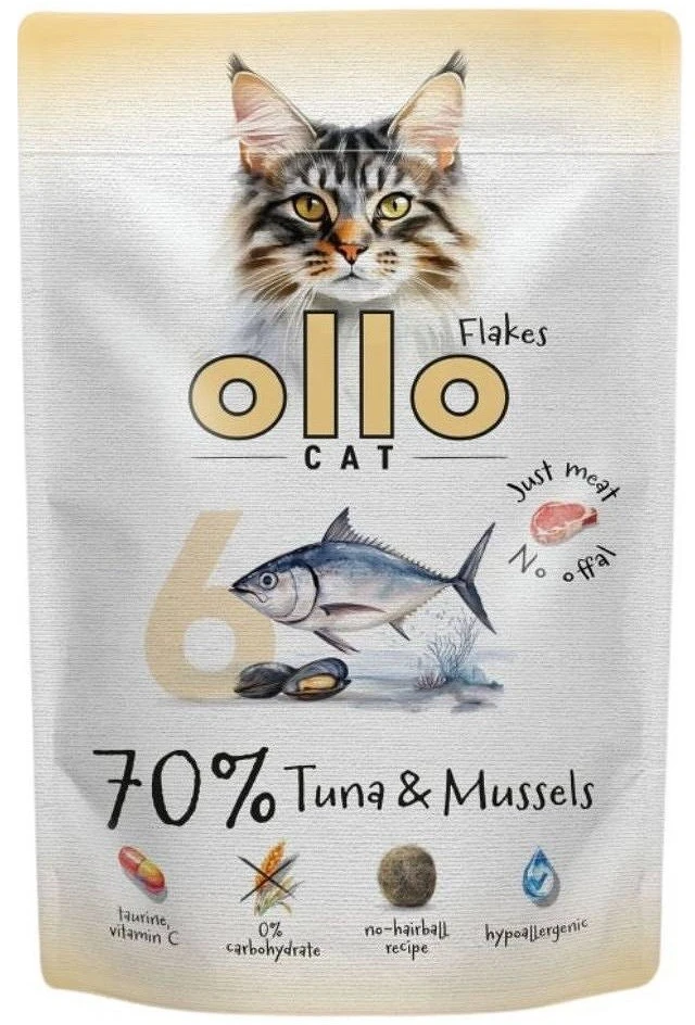 OLLO Cat No. 6 Tuna and mussels - wet cat food - 85g