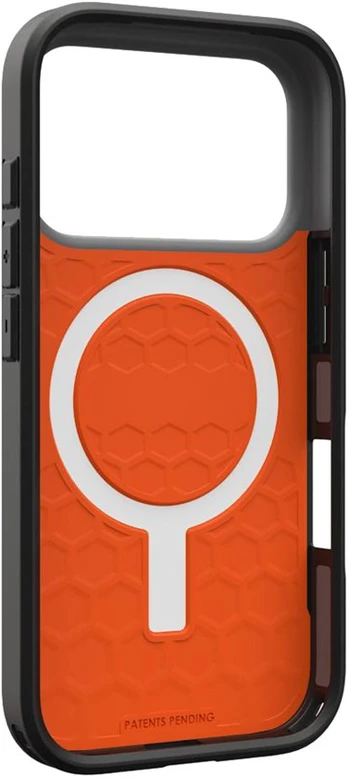 Dėklas Carruzzo Urban Armor Gear UAG Civilian Magsafe akiniai, oranžiniai - iPhone 17 Pro