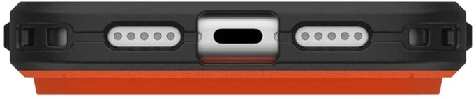 Dėklas Carruzzo Urban Armor Gear UAG Civilian Magsafe akiniai, oranžiniai - iPhone 17 Pro