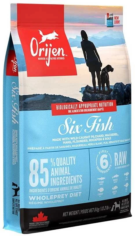 Orijen Six žuvis Adult 6 kg