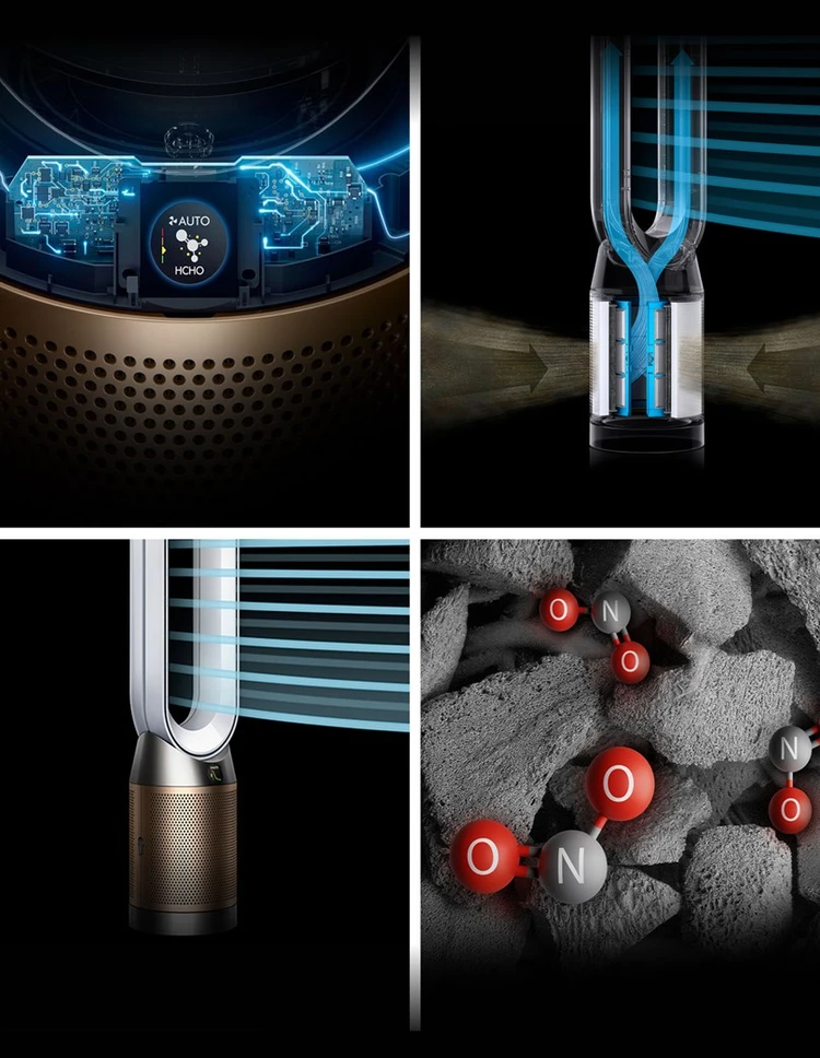 Oro valytuvas Dyson Purifier Cool TP12, Baltos ir aukso spalvos