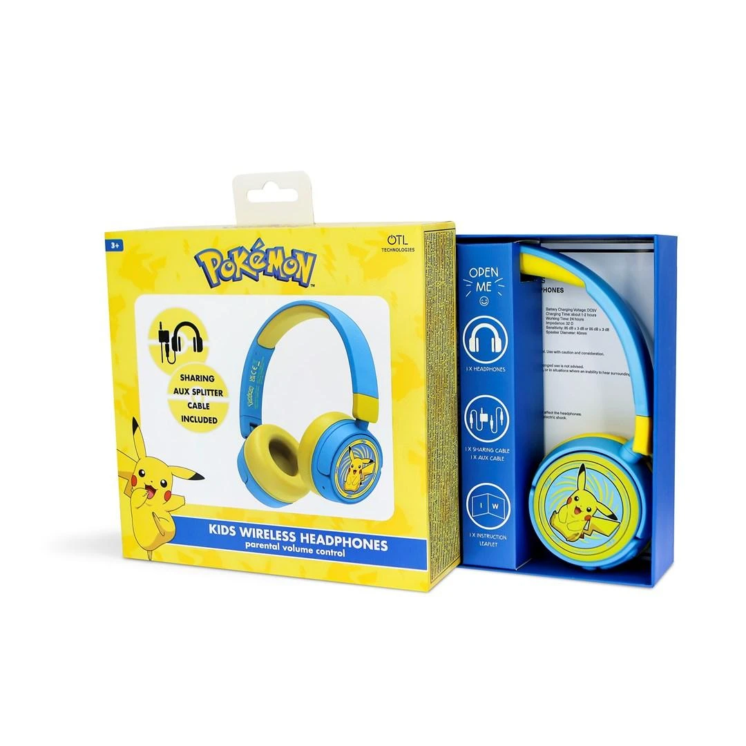 OTL Technologies Pokémon Pikachu belaidės ausinės vaikams