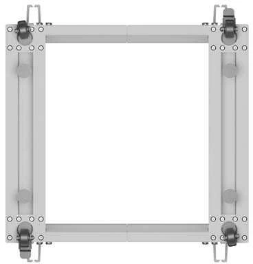 LANBERG OPEN RACK 19" 9U 600X600-1100 ADJUSTABLE Pilkas