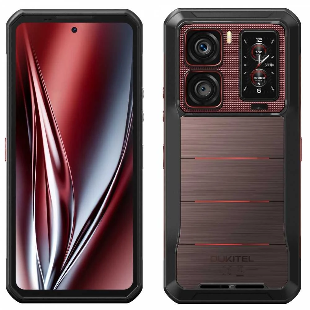 Oukitel WP300 6.8″ Išmanusis telefonas Dual SIM Android 15 5G USB Type-C 12 GB 512 GB 16000 mAh Raudonas
