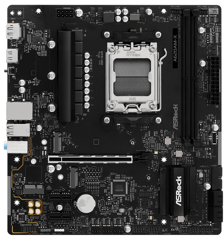 Asrock A620AM-X pagrindinė plokštė AMD A620 Socket AM5 micro ATX