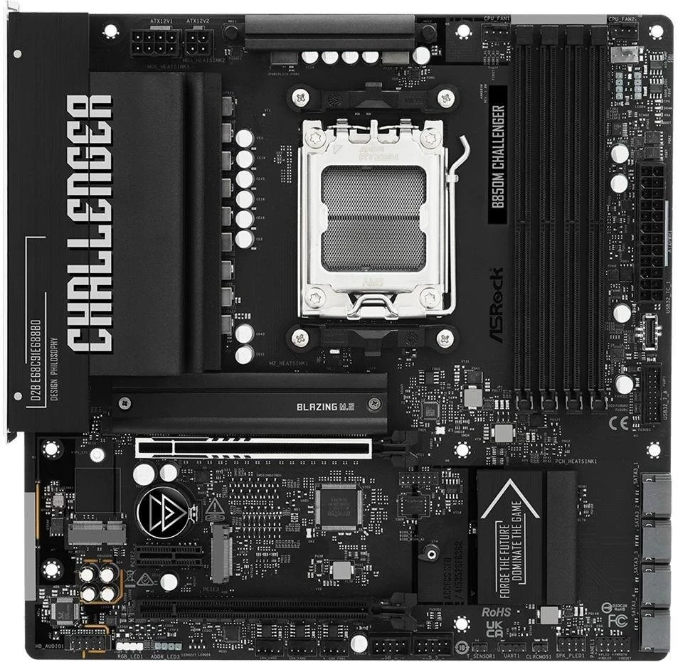 Pagrindinė plokštė ASRock B850M Challenger AM5 mATX HDMI/DP