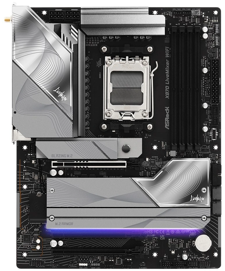 Pagrindinė plokštė Asrock X870 LiveMixer WiFi AMD X870 Socket AM5 ATX