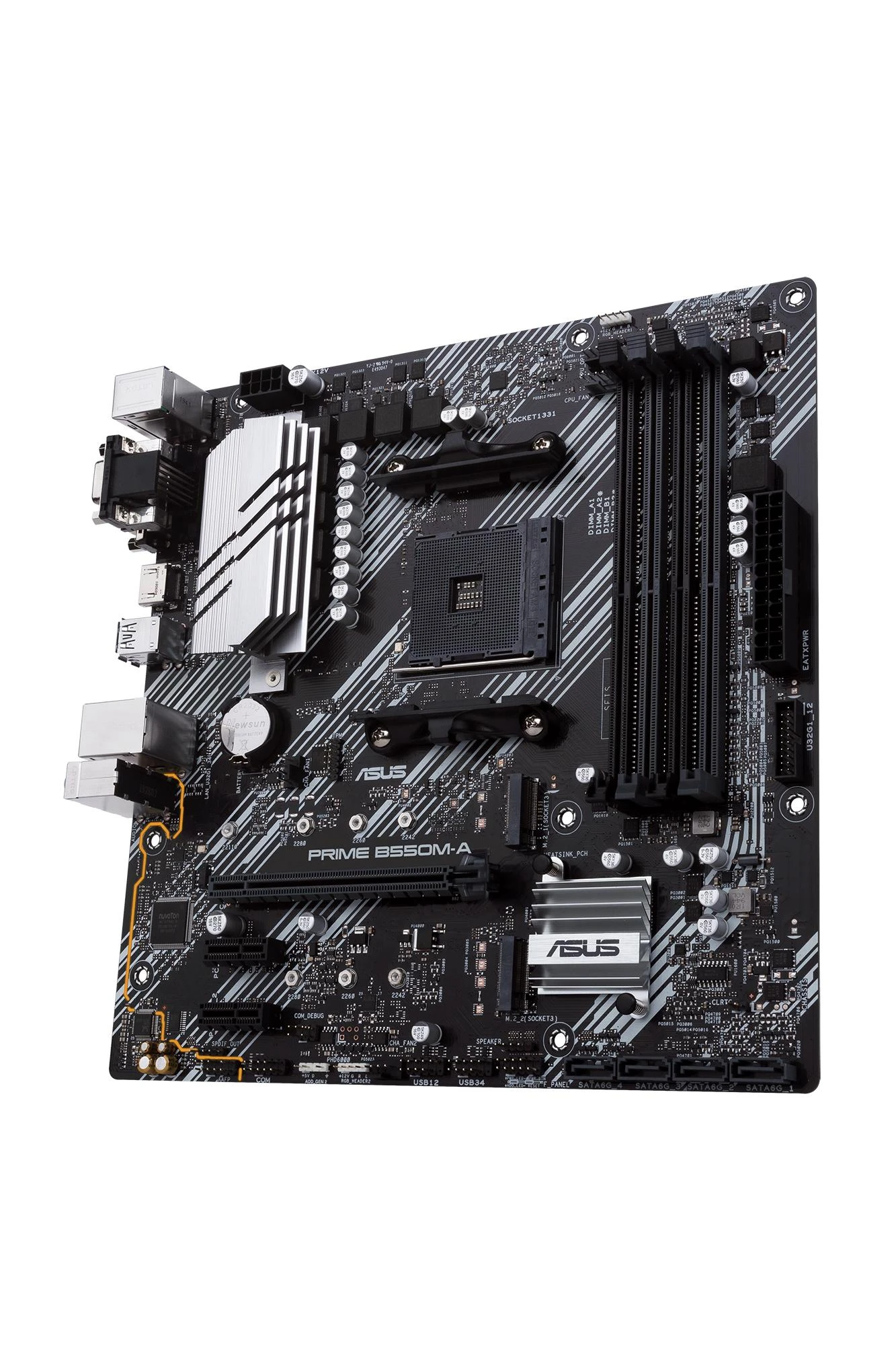 Pagrindinė plokštė ASUS AMD B550 / SAM4 / MicroATX / Memory DDR4 / Atminties lizdai 4 / 2xPCI-Express 3.0 1x / 1xPCI-Express 4.0 16x / 2xM.2 / 1x15pin D-sub / 1xDVI-D / 1xHDMI / 6xUSB 3.2 / 1xPS/2 / 1xRJ45 / 3xAudio port