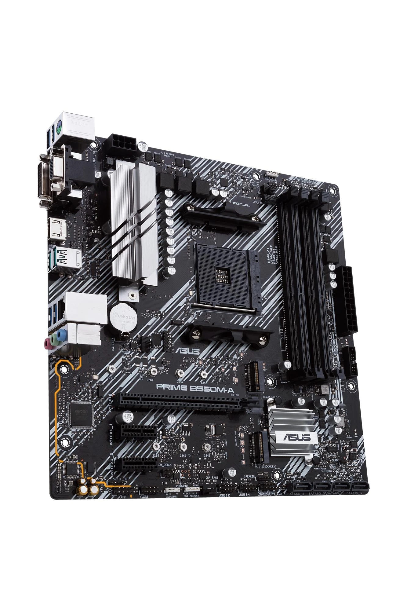 Pagrindinė plokštė ASUS AMD B550 / SAM4 / MicroATX / Memory DDR4 / Atminties lizdai 4 / 2xPCI-Express 3.0 1x / 1xPCI-Express 4.0 16x / 2xM.2 / 1x15pin D-sub / 1xDVI-D / 1xHDMI / 6xUSB 3.2 / 1xPS/2 / 1xRJ45 / 3xAudio port