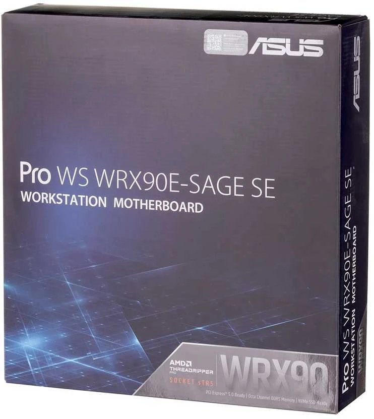 pagrindinė plokštė asus pro ws wrx90e-sage se 1x str5 amd ryzen threadripper pro 7000 soc (8x dimm, 4x sata, 2x slimsas, 4xm.2, 2x10gbe, ipmi, eeb)