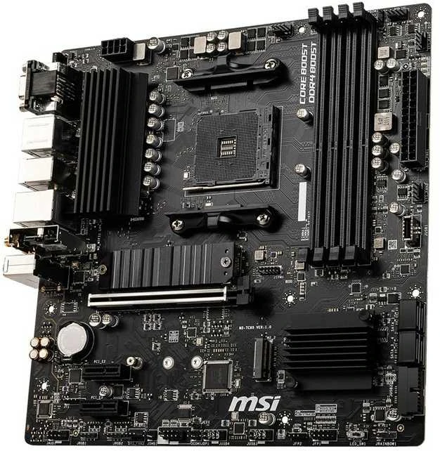 Pagrindinė plokštė MSI B550M PRO-VDH | AMD procesorių šeima | Procesoriaus lizdas AM4 | DDR4 | Atminties lizdai 4 | SATA jungčių skaičius 4 | Lustų rinkinys AMD B | Mikro ATX