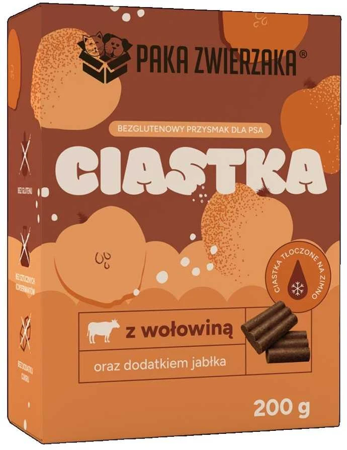 Šunų skanėstas - PAKA ZWIERZAKA jautiena su obuoliu šunų skanėstai 200g hipoalerginis