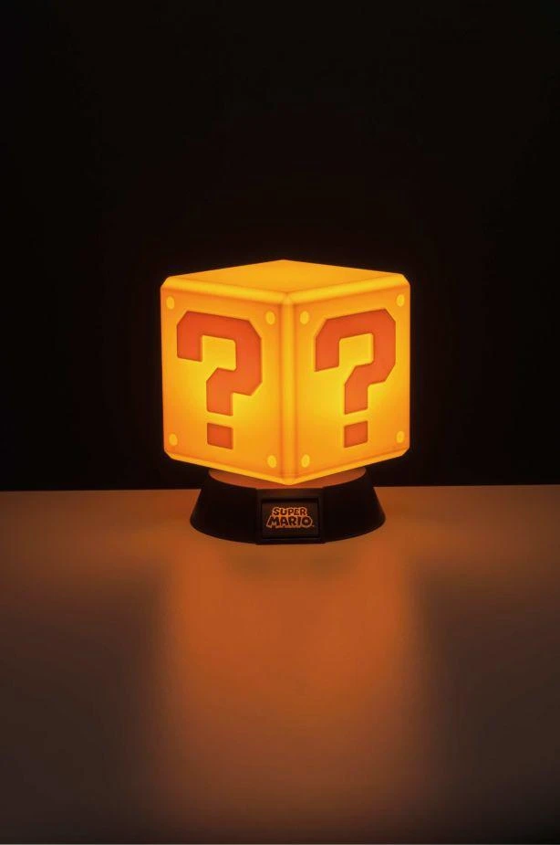Paladone Super Mario Question Block lempa 10cm