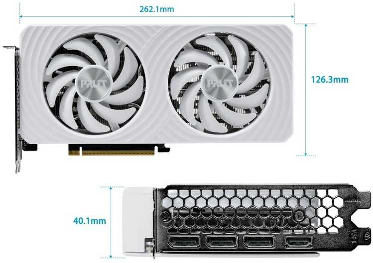 Vaizdo plokštė PALIT RTX 5060 Ti Baltas OC 16GB GDDR7