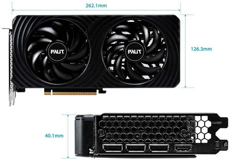 PALIT RTX 5060 Ti Dual 8GB GDDR7 vaizdo plokštė