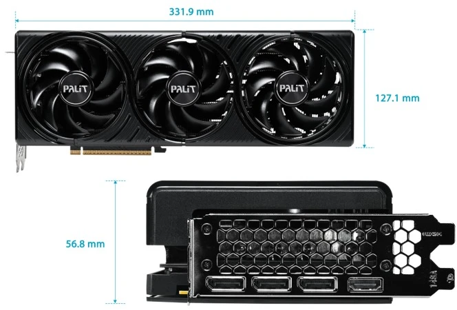Vaizdo plokštė XPE Palit GeForce RTX 5080 Infinity 3 OC NVIDIA 16 GB GDDR7