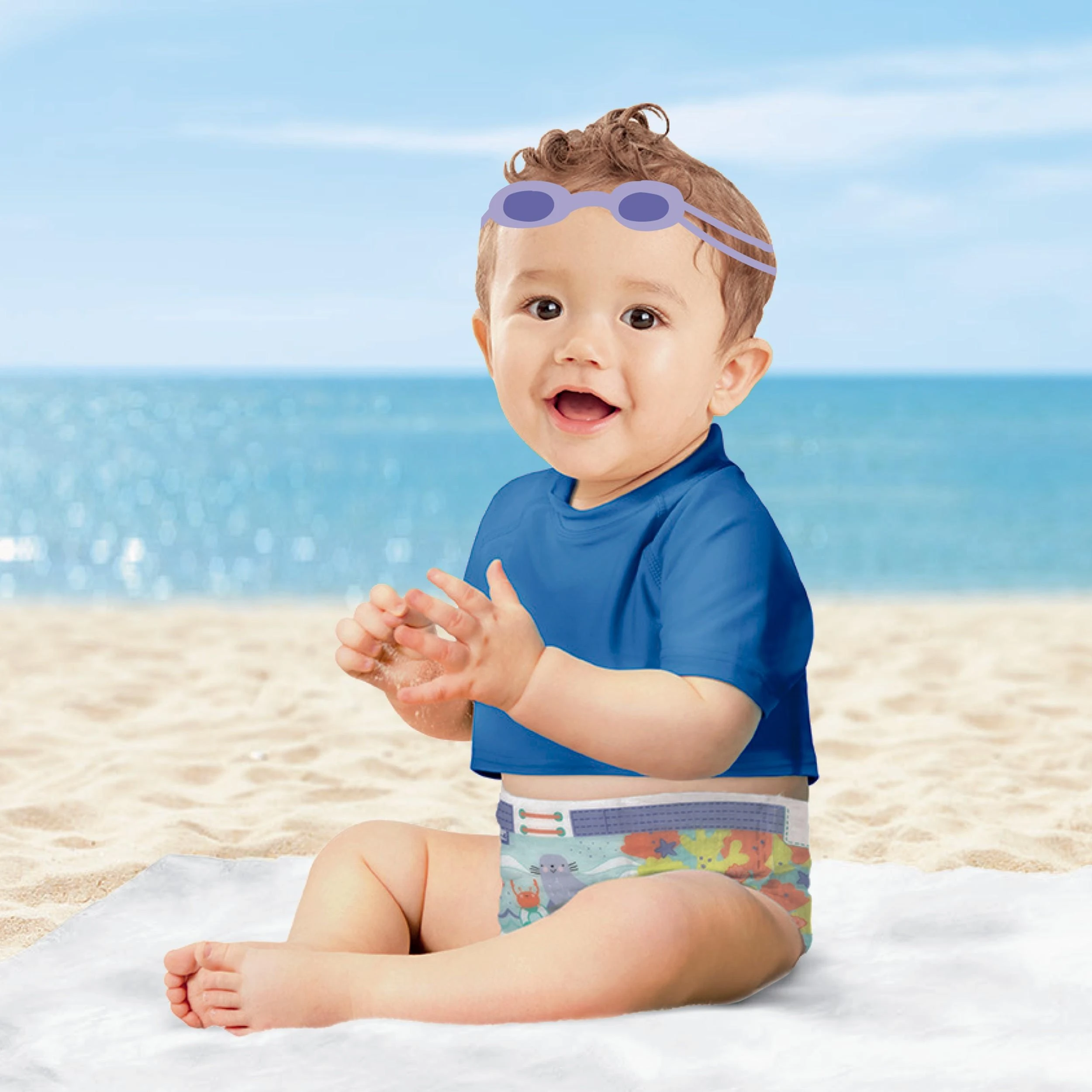 Sauskelnės-Kelnaitės PAMPERS Pants Splashers, 5 dydis 14+ kg, 10 vnt.