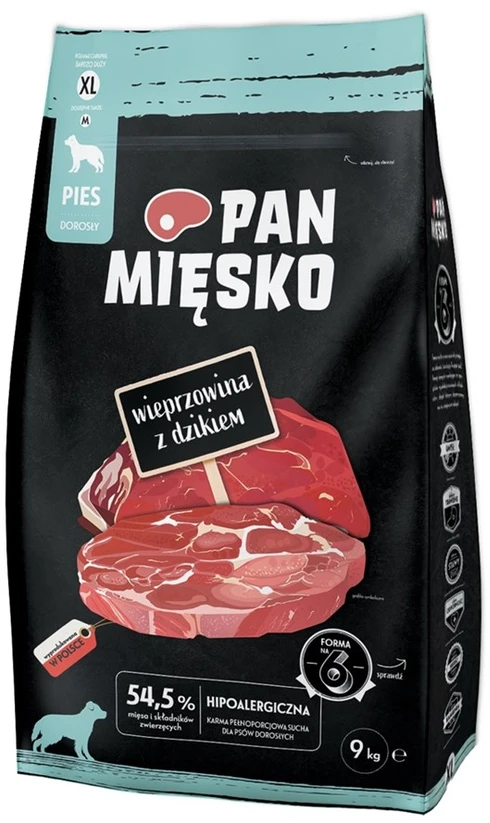 Wild Ponas Kiauliena su šernu XL - Sausas šunų maistas - 9kg