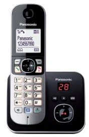Fiksuotas telefonas Panasonic KX- TG6821PDB Juodieji ir sidabriniai