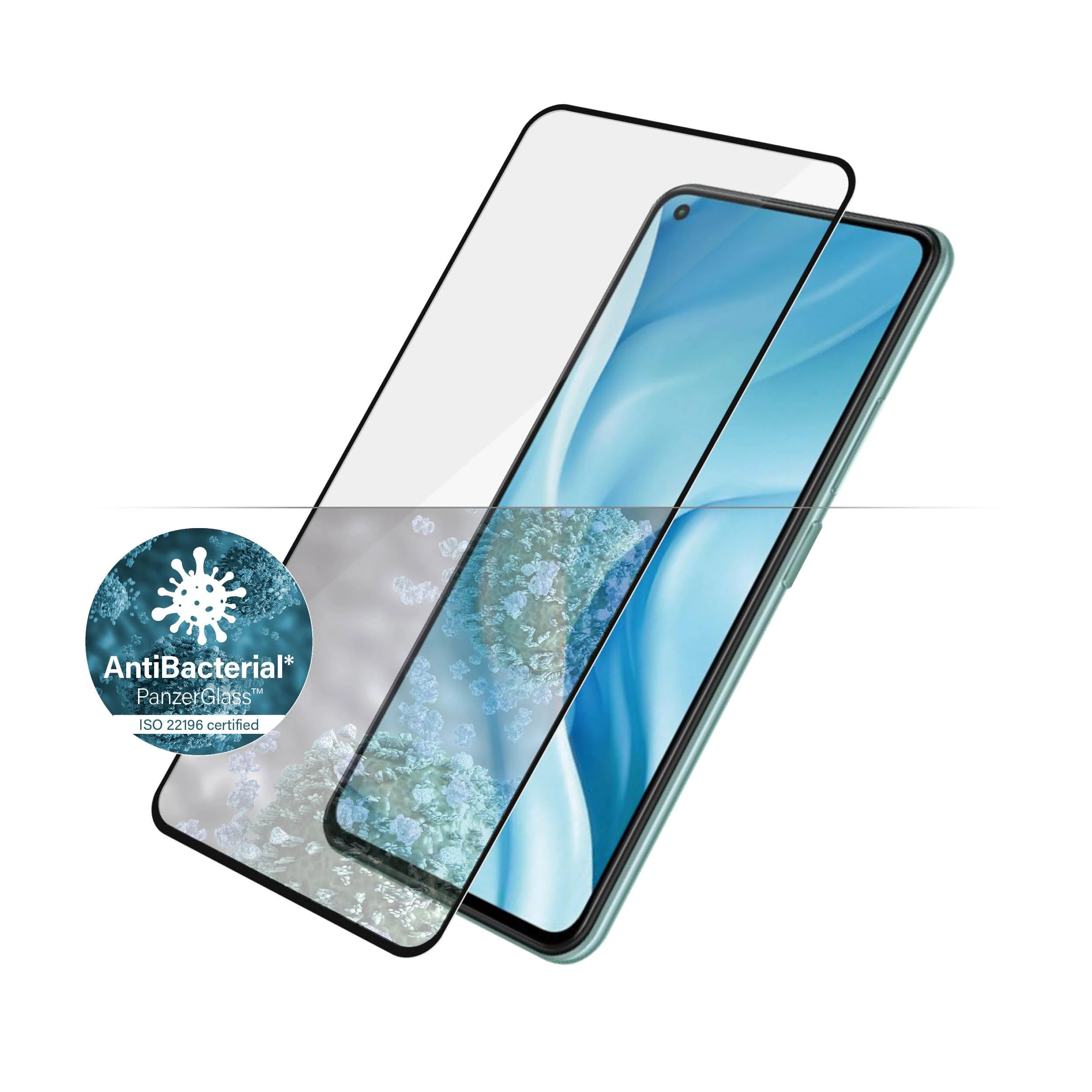 Dėklas Panzer Glass PanzerGlass | Ekrano apsauga | Xiaomi | Mi 11 Lite 4G / 5G / 5G NE | Stiklas | Juodas | Apsaugo visą ekraną; Antibakterinis stiklas; 100% prisilietimas; Sugeriantis smūgius