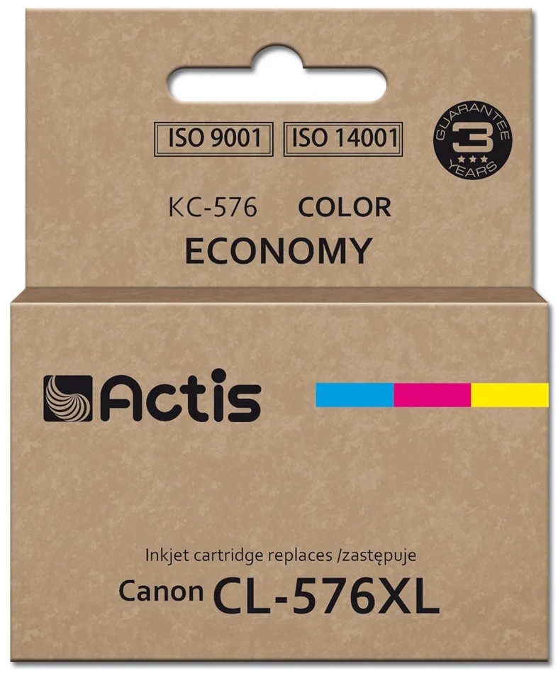 Actis KC-576 Canon spausdintuvas rašalas, pakaitinis Canon CL-576XL; Supreme; 15 ml; spalva: žydra, geltona, rausvai raudona