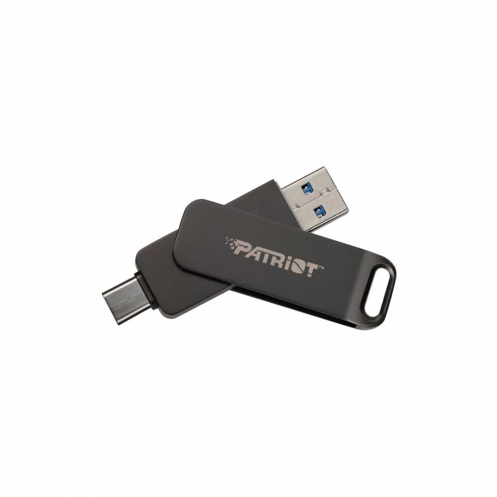 Patriot rage r550 128gb dual usb a+c, alu, 100mbs