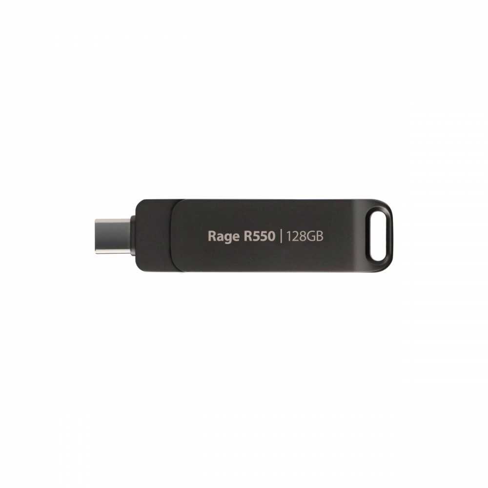 Patriot rage r550 128gb dual usb a+c, alu, 100mbs