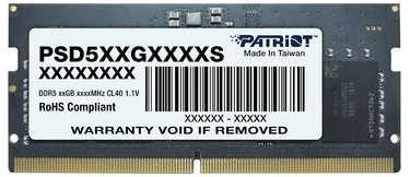 „Patriot Memory Signature Line PSD58G560082“ atminties modulis 8 GB 1 x 8 GB DDR5 5600 MT/s 288 kontaktų UDIMM