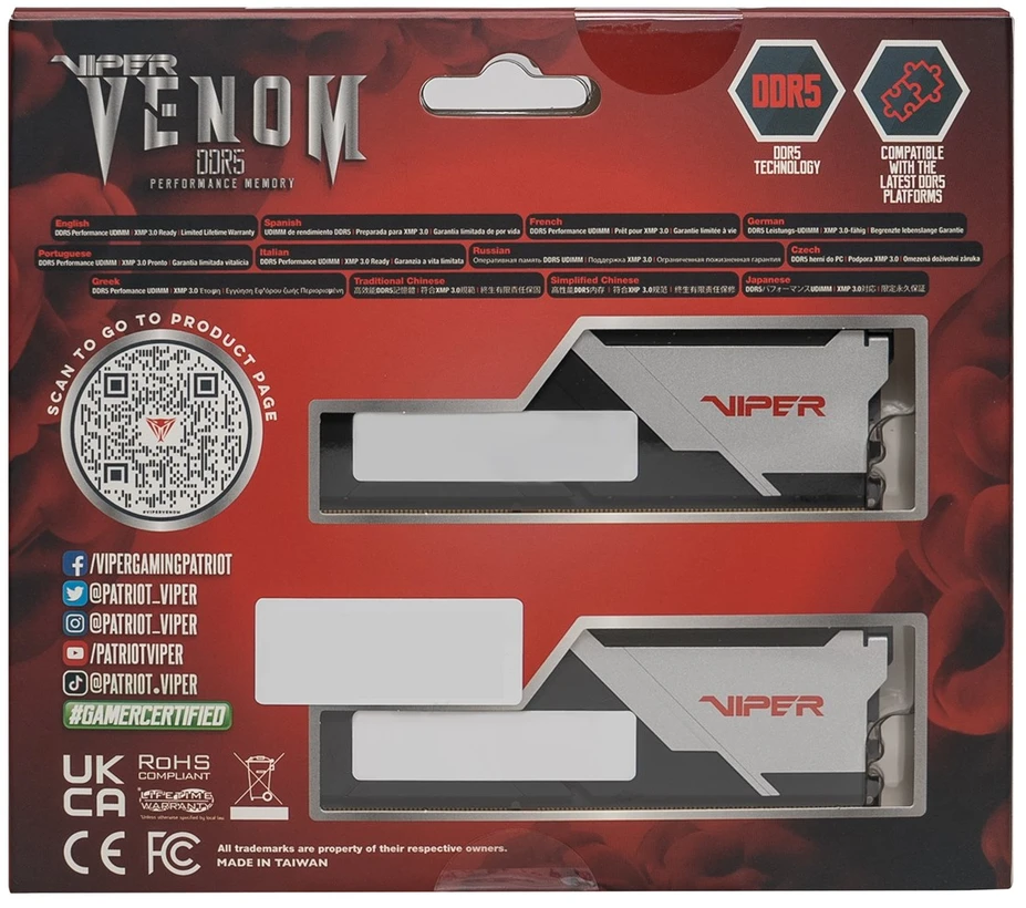 PATRIOT MEMORY Viper Venom DDR5 6000MT/s CL36 16GB 2x8GB