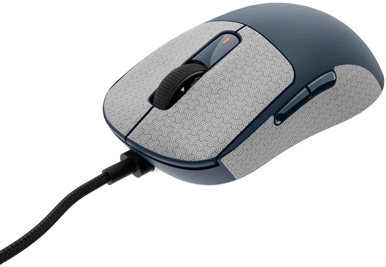 Pelė dla graczy fury tanto t4 12000dpi rgb tamsiai mėlyna žaidimams su laidu