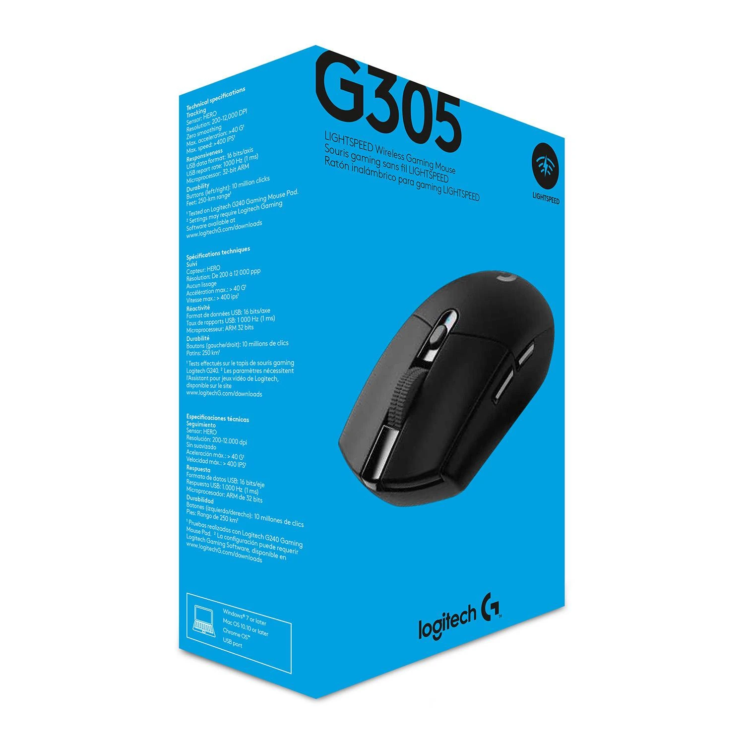 Pelė žaidimams Logitech G305, juodos spalvos