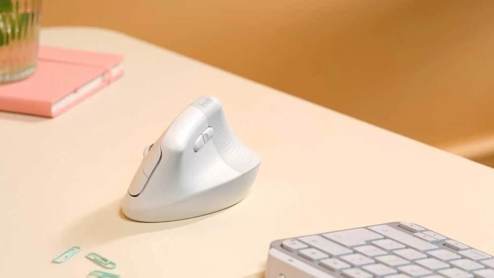 Pelė logitech lift vertical baltas