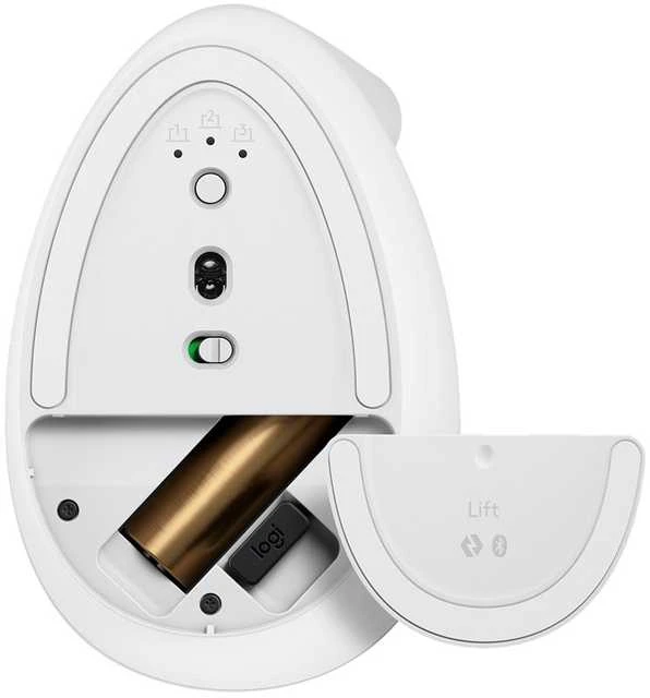 Pelė logitech lift vertical baltas