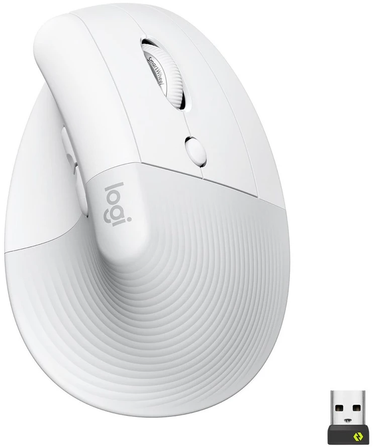 Logitech Lift vertikali pelė balta