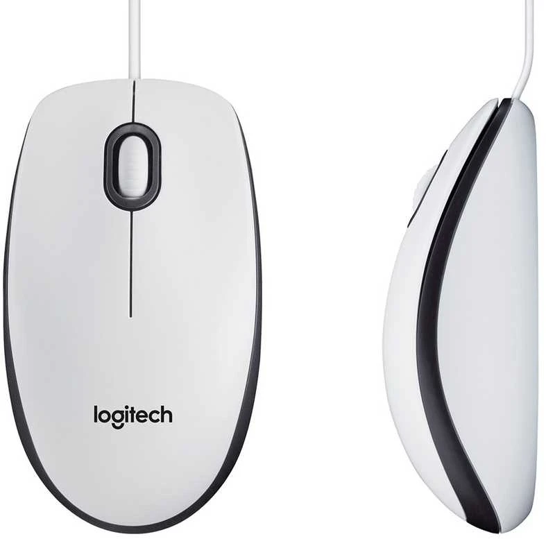 Logitech M100 Laidinė pelė, 1000 DPI, Balta