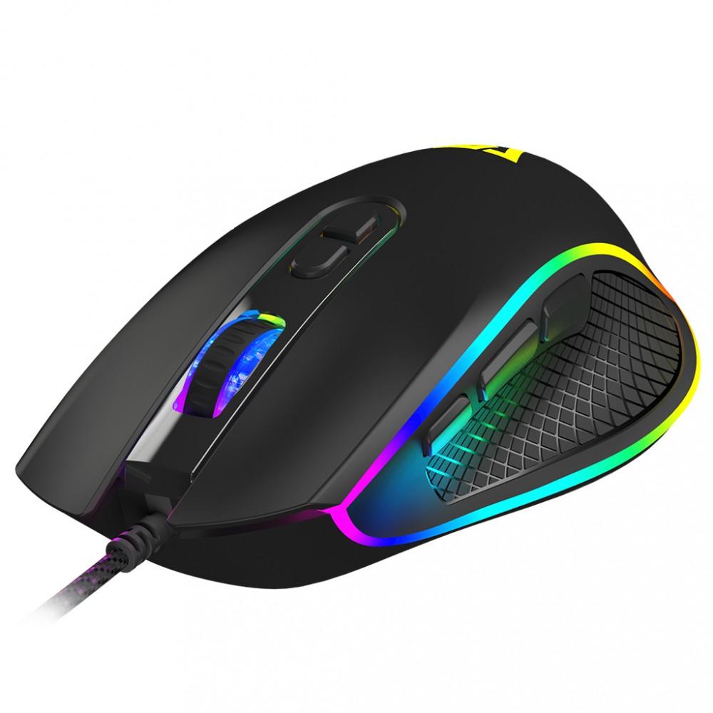 MODECOM VOLCANO VELES juoda su laidu optinė pelė | 12800 DPI