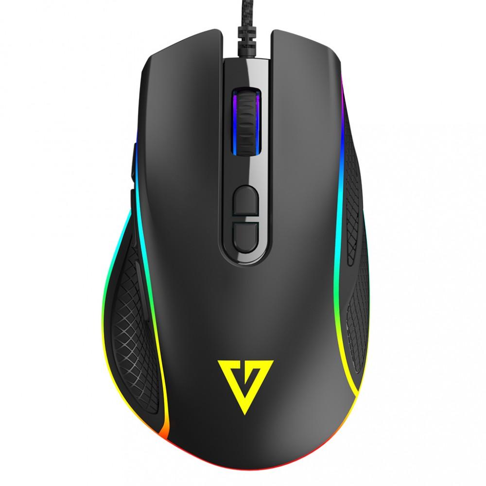 MODECOM VOLCANO VELES juoda su laidu optinė pelė | 12800 DPI