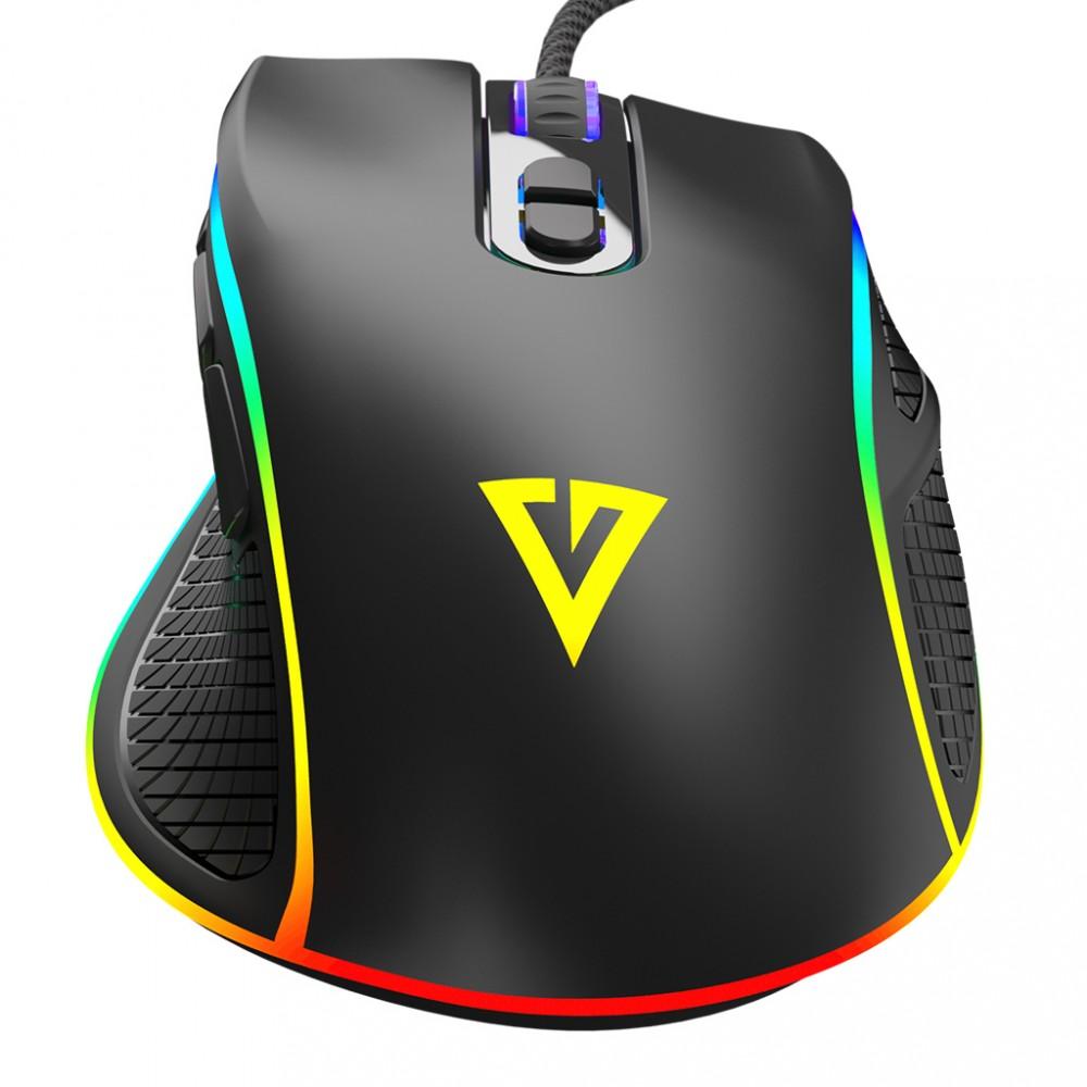 MODECOM VOLCANO VELES juoda su laidu optinė pelė | 12800 DPI