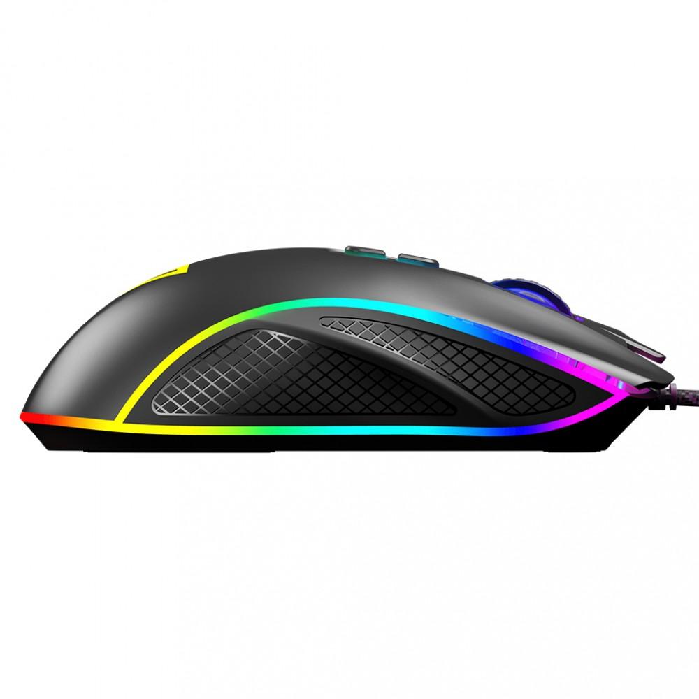 MODECOM VOLCANO VELES juoda su laidu optinė pelė | 12800 DPI