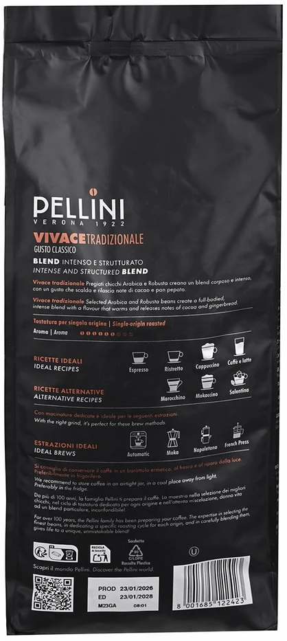 Kavos pupelės PELLINI Espresso Vivace, 1kg