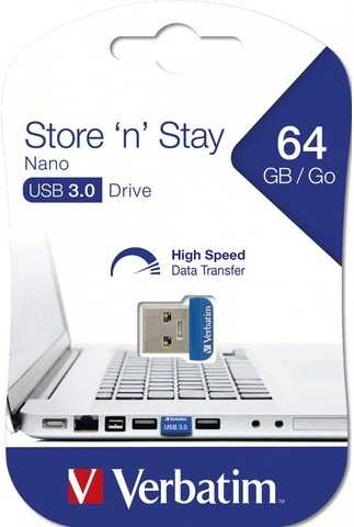 Verbatim Pendrive 64gb nano store usb 3.0