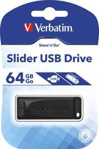 Verbatim Pendrive slider 64gb juodas