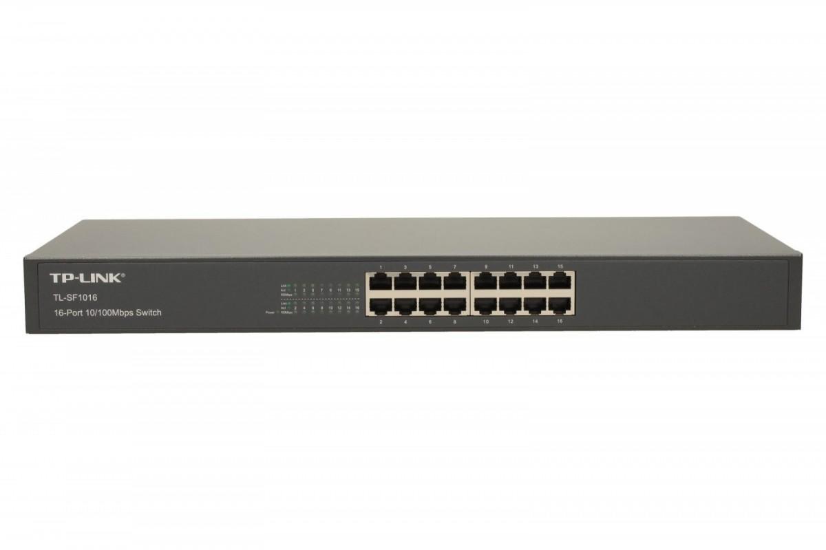 Šakotuvas TP-LINK 16port 10/100 Switch 19in-Rack