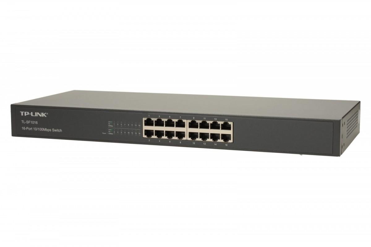 Šakotuvas TP-LINK 16port 10/100 Switch 19in-Rack