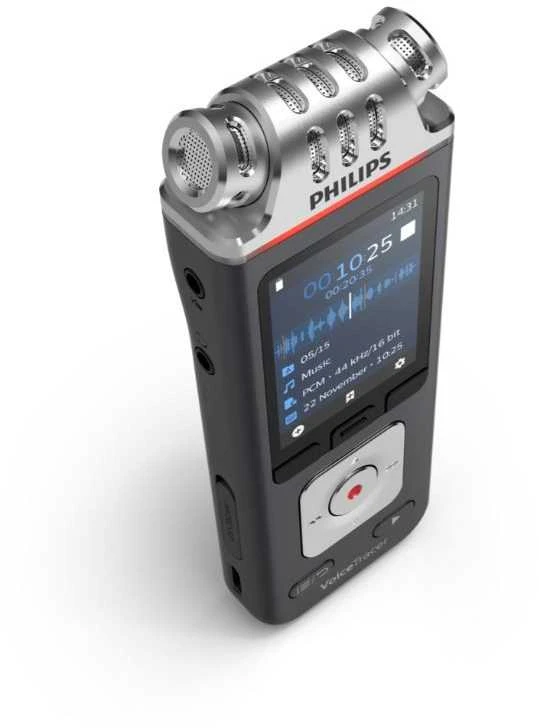 Philips Diktofonas dvt6115 atmintis 8gb, usb, microsdhc 32gb, 3 hi-fi mikrofonai